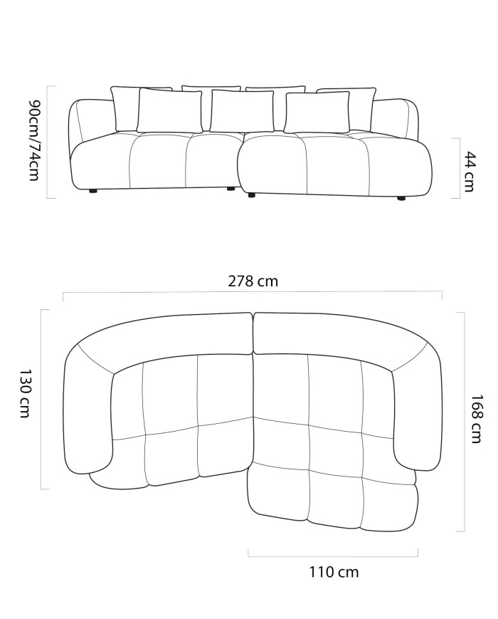 Narożnik Besso Motor, elektrycznie wysuwane siedzisko, Wersal