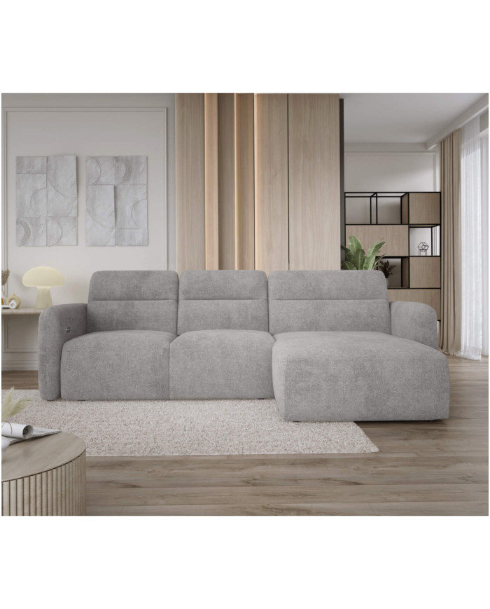 Narożnik Calvano S, elektrycznie wysuwane siedzisko, pojemnik, Wersal