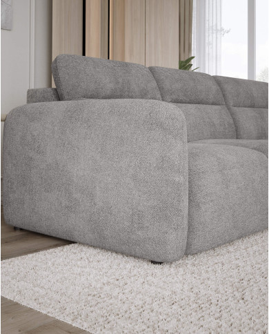 Narożnik Calvano S, elektrycznie wysuwane siedzisko, pojemnik, Wersal