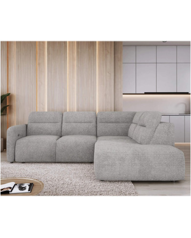 Narożnik Calvano L, elektrycznie wysuwane siedzisko, pojemnik, Wersal