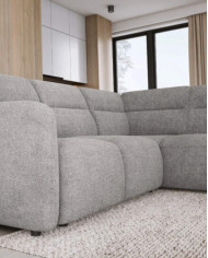 Narożnik Calvano L, elektrycznie wysuwane siedzisko, pojemnik, Wersal