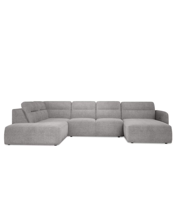 Narożnik Calvano XL, elektrycznie wysuwane siedzisko, pojemnik, Wersal