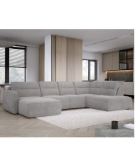 Narożnik Calvano XL, elektrycznie wysuwane siedzisko, pojemnik, Wersal