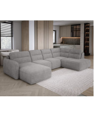 Narożnik Calvano XL, elektrycznie wysuwane siedzisko, pojemnik, Wersal