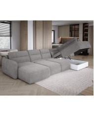 Narożnik Calvano XL, elektrycznie wysuwane siedzisko, pojemnik, Wersal