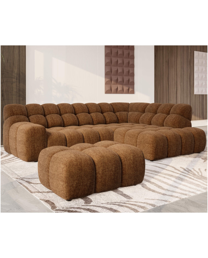 Narożnik Campile L, elektrycznie wysuwane siedzisko, WERSAL