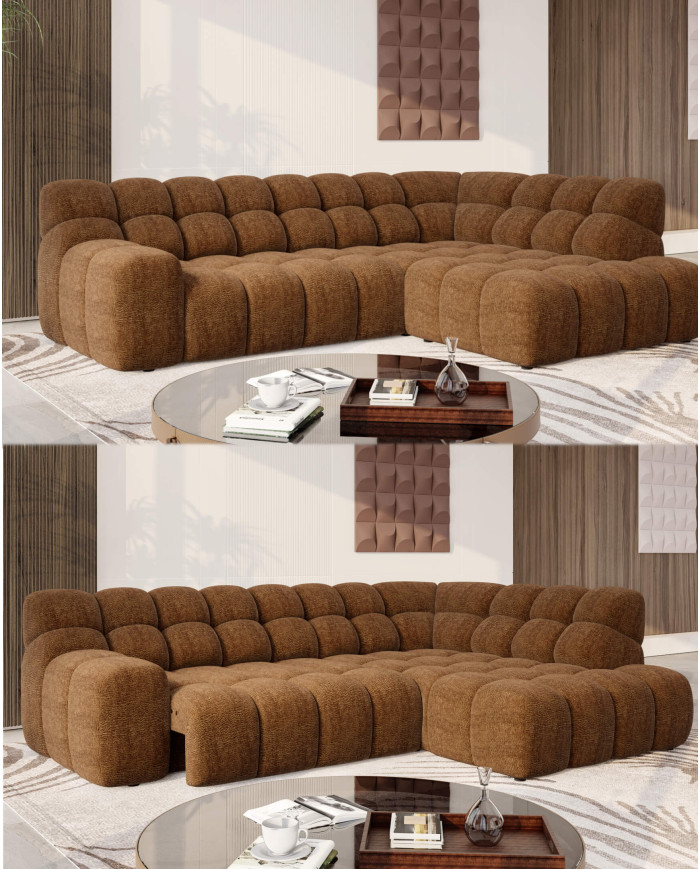 Narożnik Campile L, elektrycznie wysuwane siedzisko, WERSAL