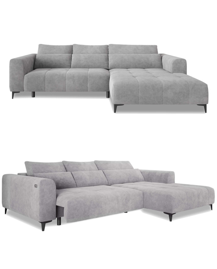 Narożnik Diego S, elektrycznie wysuwane siedzisko, WERSAL