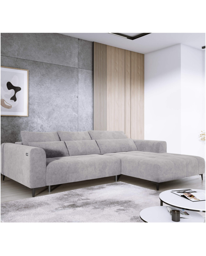 Narożnik Diego S, elektrycznie wysuwane siedzisko, WERSAL