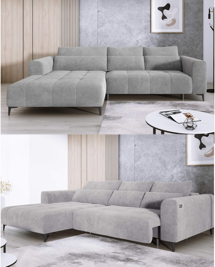 Narożnik Diego S, elektrycznie wysuwane siedzisko, WERSAL