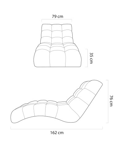 Szezlong Ego 80, leżanka, Wersal