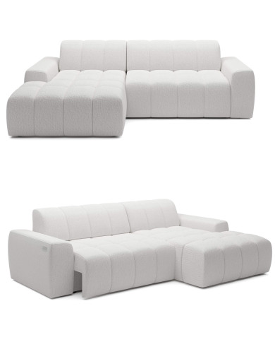 Narożnik Fabio S, elektrycznie wysuwane siedzisko, WERSAL