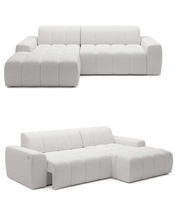 Narożnik Fabio S, elektrycznie wysuwane siedzisko, WERSAL