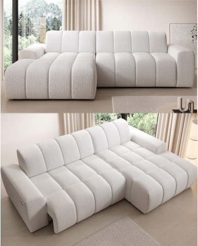 Narożnik Fabio S, elektrycznie wysuwane siedzisko, WERSAL