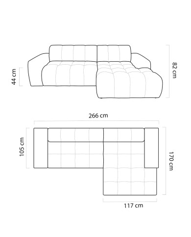 Narożnik Fabio S, elektrycznie wysuwane siedzisko, WERSAL