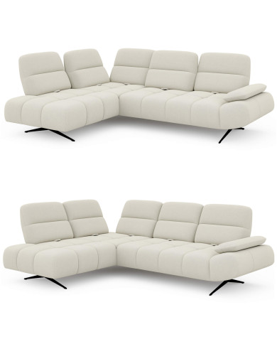 Narożnik Falcao L, przestawne oparcia x 5, regulowany podłokietnik, Wersal