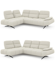 Narożnik Falcao L, przestawne oparcia x 5, regulowany podłokietnik, Wersal