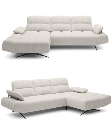 Narożnik Falcao S, przestawne oparcia x 3, regulowane podłokietniki, Wersal