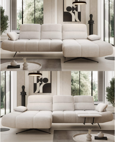 Narożnik Falcao S, przestawne oparcia x 3, regulowane podłokietniki, Wersal