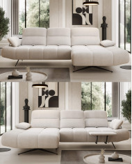 Narożnik Falcao S, przestawne oparcia x 3, regulowane podłokietniki, Wersal