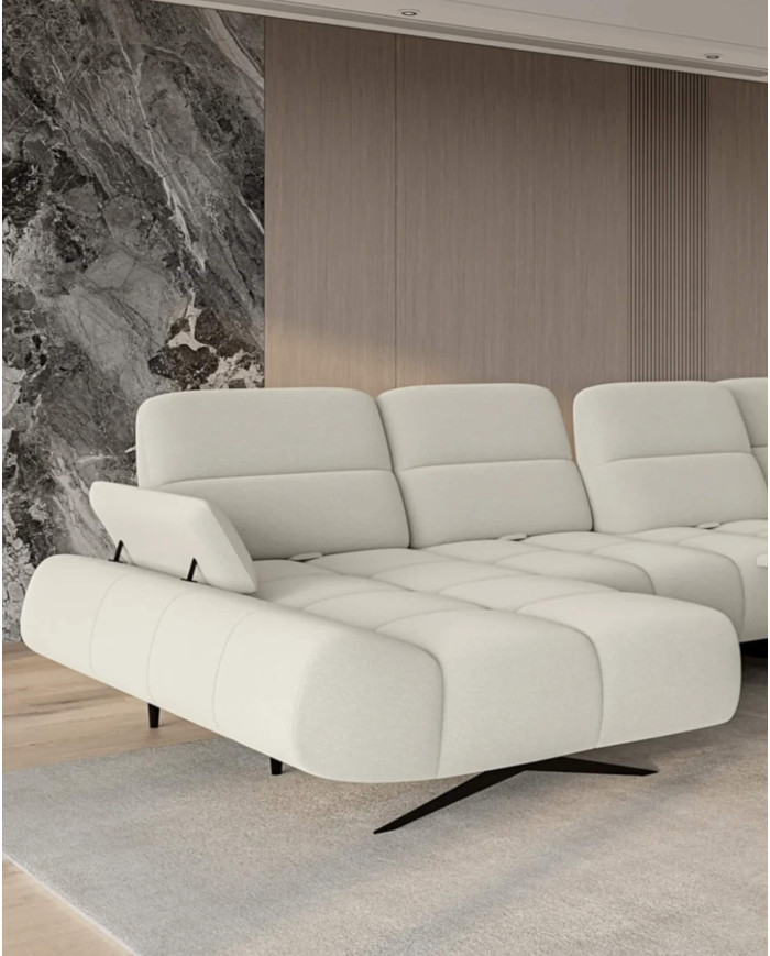 Narożnik Falcao XL, przestawne oparcia x 6, regulowany podłokietnik, Wersal