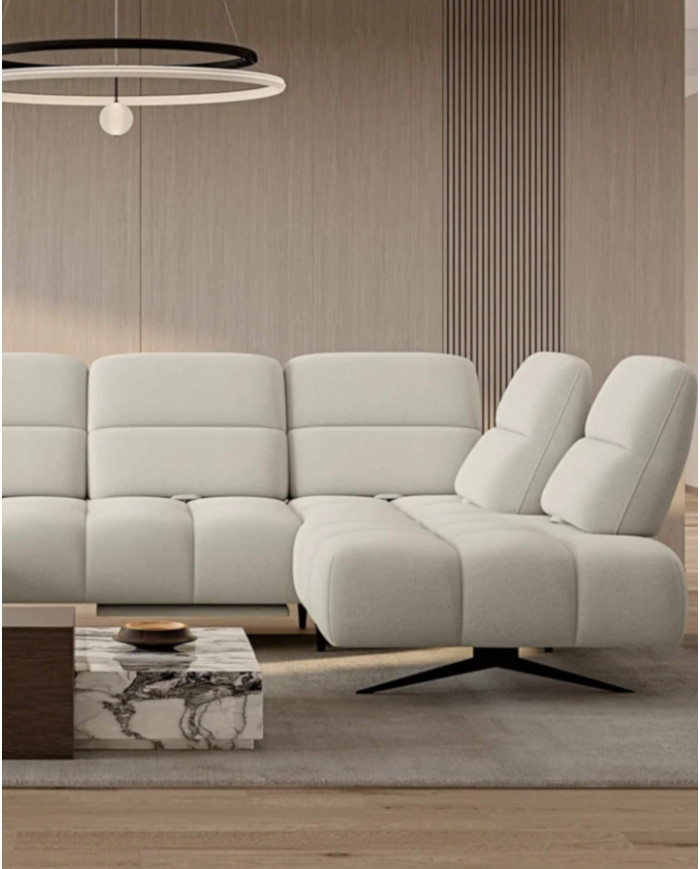 Narożnik Falcao XL, przestawne oparcia x 6, regulowany podłokietnik, Wersal