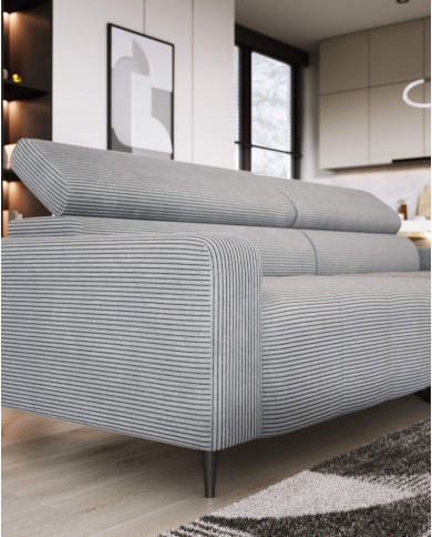 Narożnik Fly S, elektrycznie wysuwane siedzisko, regulowane zagłówki, Wersal