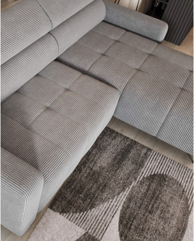 Narożnik Fly S, elektrycznie wysuwane siedzisko, regulowane zagłówki, Wersal