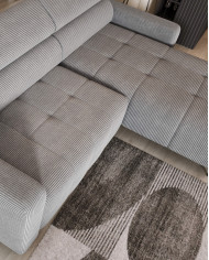 Narożnik Fly S, elektrycznie wysuwane siedzisko, regulowane zagłówki, Wersal