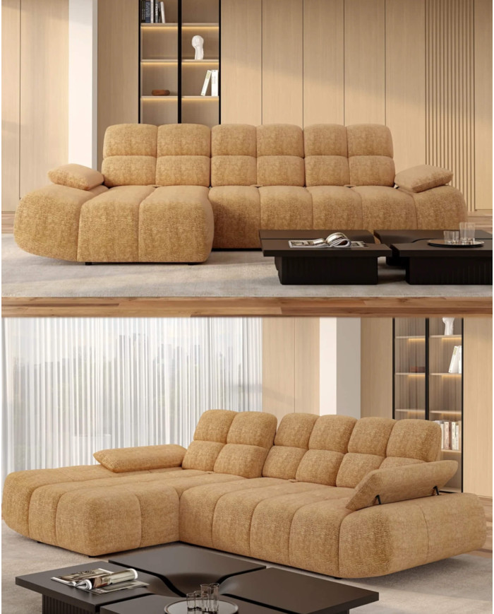 Narożnik Gamba S, przestawne oparcia x 3, regulowane podłokietniki, Wersal