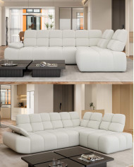 Narożnik Gamba L, przestawne oparcia x 5, regulowany podłokietnik, Wersal