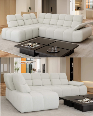 Narożnik Gamba L, przestawne oparcia x 5, regulowany podłokietnik, Wersal