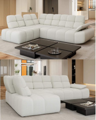 Narożnik Gamba L, przestawne oparcia x 5, regulowany podłokietnik, Wersal