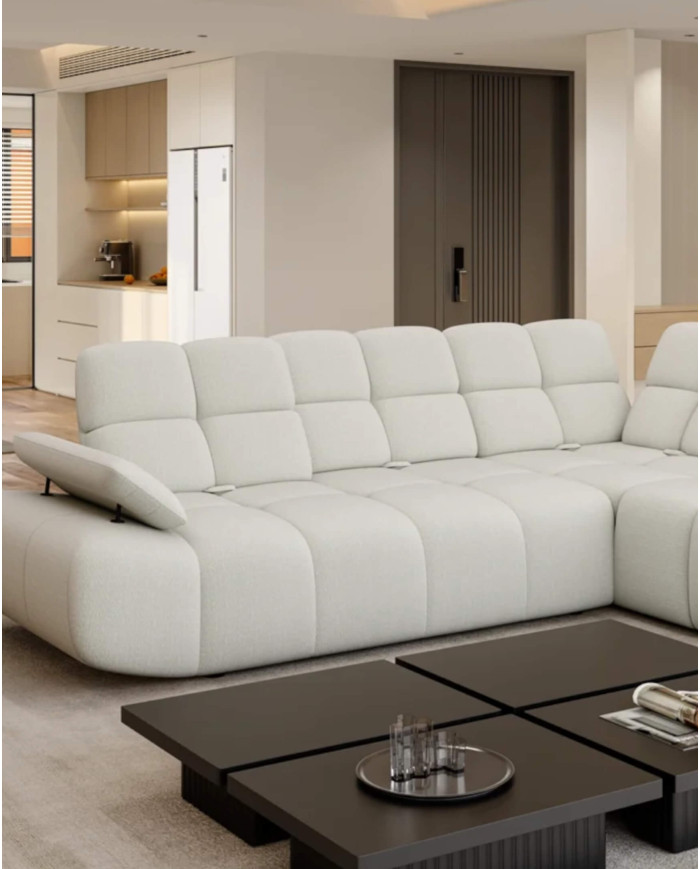 Narożnik Gamba L, przestawne oparcia x 5, regulowany podłokietnik, Wersal