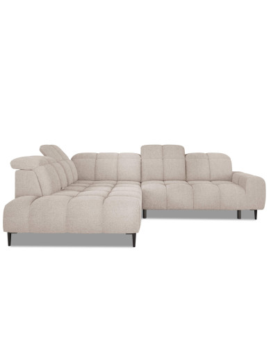 Narożnik Giovanni L, elektrycznie wysuwane siedzisko, przestawne oparcie x 1, regulowane zagłówki, Wersal