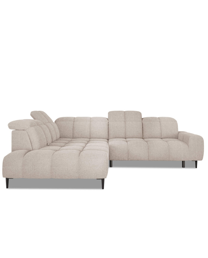 Narożnik Giovanni L, elektrycznie wysuwane siedzisko, przestawne oparcie x 1, regulowane zagłówki, Wersal