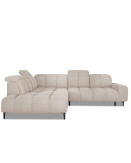 Narożnik Giovanni L, elektrycznie wysuwane siedzisko, przestawne oparcie x 1, regulowane zagłówki, Wersal