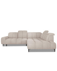 Narożnik Giovanni L, elektrycznie wysuwane siedzisko, przestawne oparcie x 1, regulowane zagłówki, Wersal