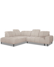 Narożnik Giovanni L, elektrycznie wysuwane siedzisko, przestawne oparcie x 1, regulowane zagłówki, Wersal