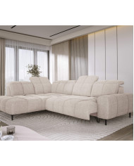 Narożnik Giovanni L, elektrycznie wysuwane siedzisko, przestawne oparcie x 1, regulowane zagłówki, Wersal