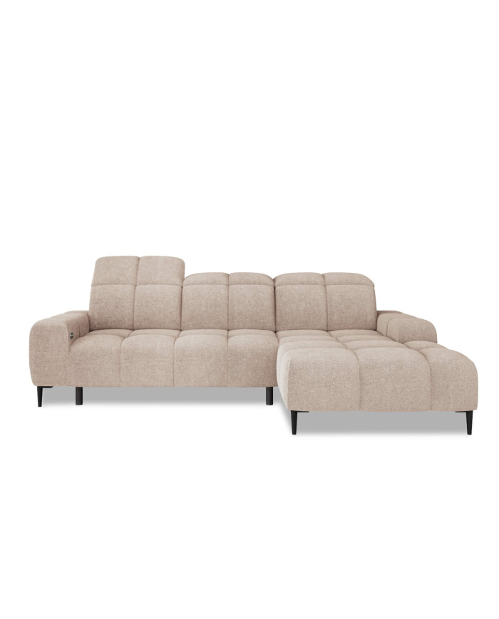 Narożnik Giovanni S, elektrycznie wysuwane siedzisko, regulowane zagłówki, Wersal