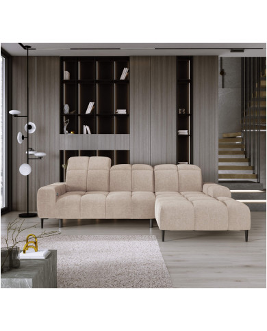 Narożnik Giovanni S, elektrycznie wysuwane siedzisko, regulowane zagłówki, Wersal