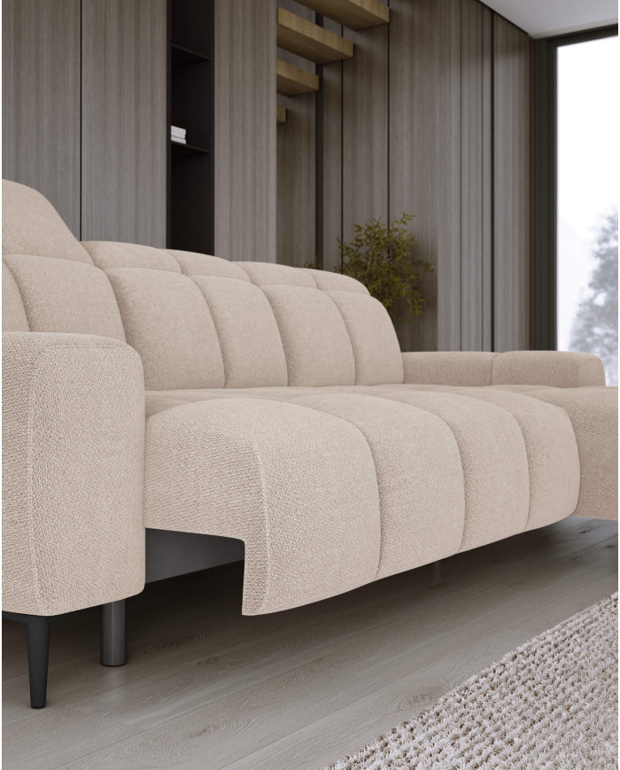 Narożnik Giovanni S, elektrycznie wysuwane siedzisko, regulowane zagłówki, Wersal