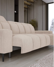 Narożnik Giovanni S, elektrycznie wysuwane siedzisko, regulowane zagłówki, Wersal