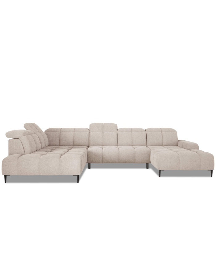 Narożnik Giovanni XL, elektrycznie wysuwane siedzisko, przestawne oparcie, regulowane zagłówki, Wersal