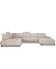 Narożnik Giovanni XL, elektrycznie wysuwane siedzisko, przestawne oparcie, regulowane zagłówki, Wersal