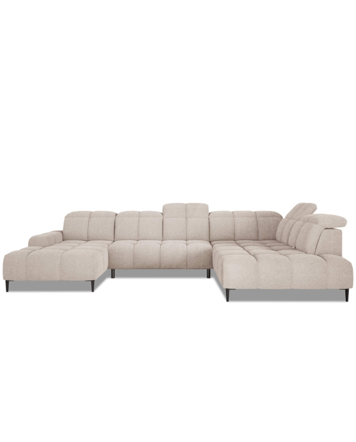 Narożnik Giovanni XL, elektrycznie wysuwane siedzisko, przestawne oparcie, regulowane zagłówki, Wersal