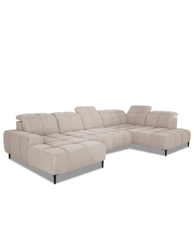 Narożnik Giovanni XL, elektrycznie wysuwane siedzisko, przestawne oparcie, regulowane zagłówki, Wersal