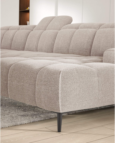 Narożnik Giovanni XL, elektrycznie wysuwane siedzisko, przestawne oparcie, regulowane zagłówki, Wersal