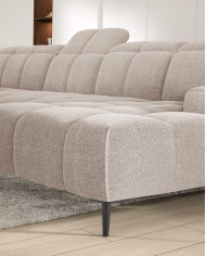 Narożnik Giovanni XL, elektrycznie wysuwane siedzisko, przestawne oparcie, regulowane zagłówki, Wersal